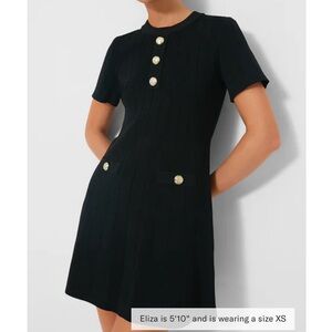 HYACINTH HOUSE Black Knit Barbara Mini Dress